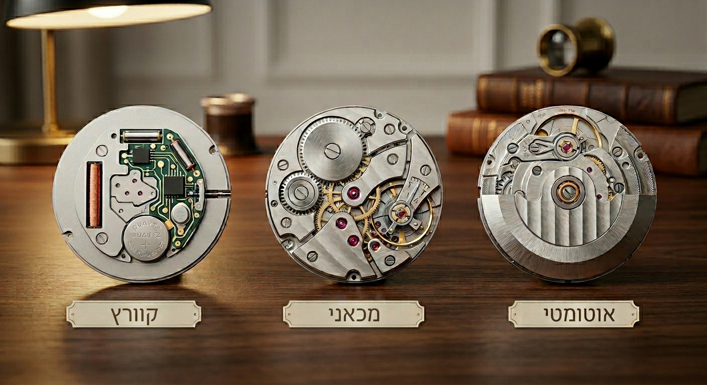מנגנוני שעון: קוורץ, אוטומטי ומכאני